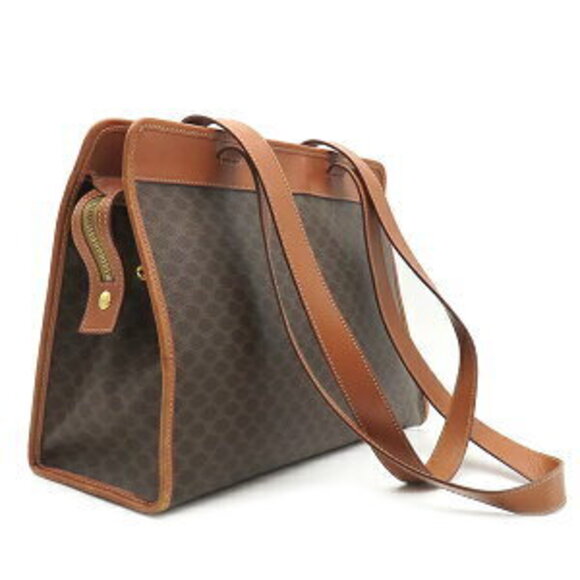 Celine Handbags - Celine Macadam Brown Tote Leather Bag